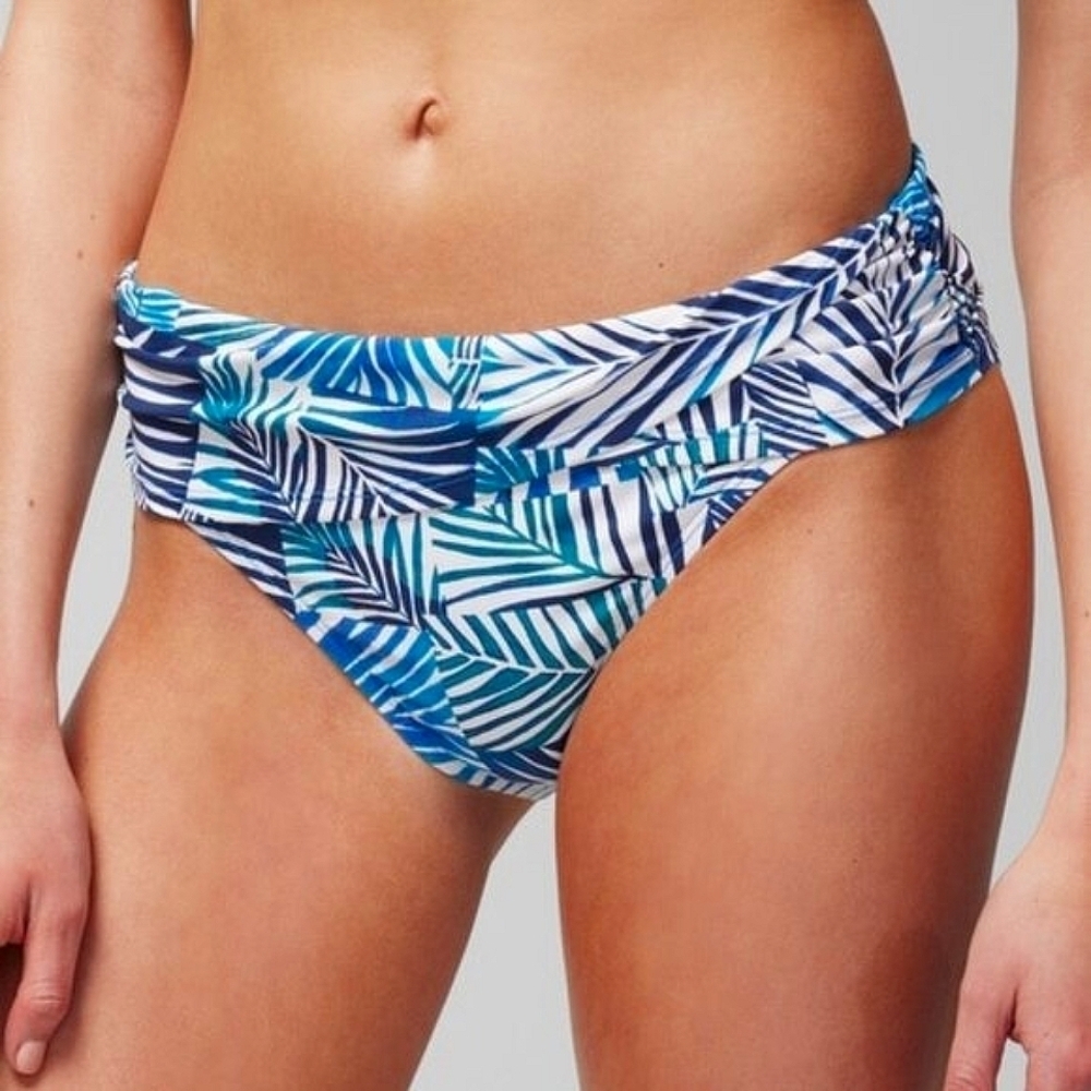 Bleu Rod Beattie Women's Navy Shady Days Sarong Hipster Bikini Bottom Size 12